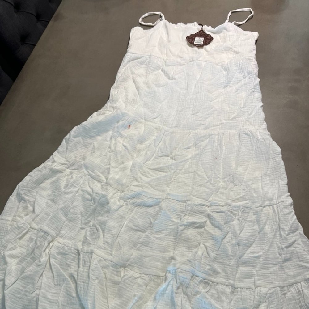 Target white midi strap dress size L